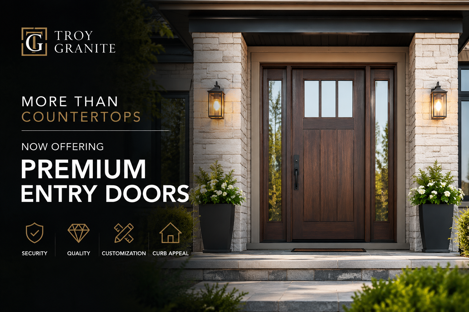 Troy Granite Expands Into Premium Entry Doors